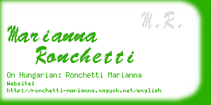 marianna ronchetti business card